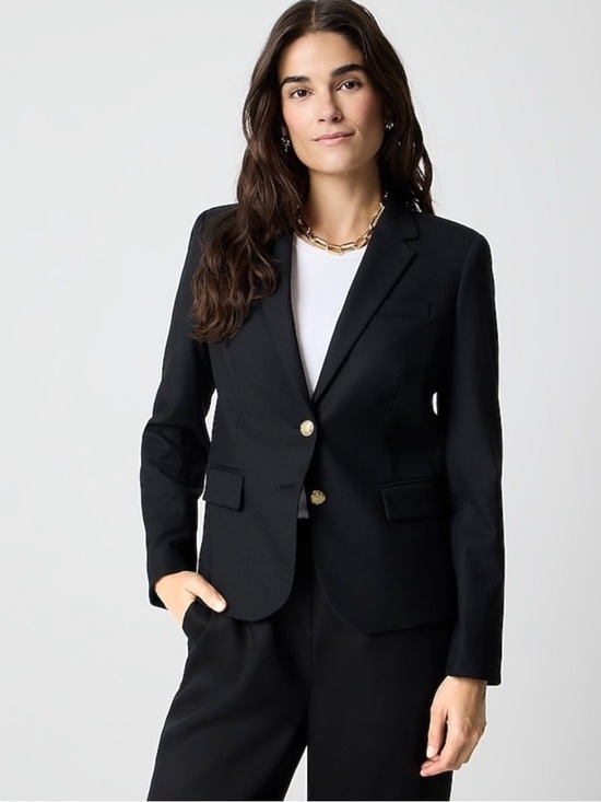 J. Crew Jackets & Blazers - JCrew Original Schoolboy Blazer gold buttons black size 12 preppy office# AZ565